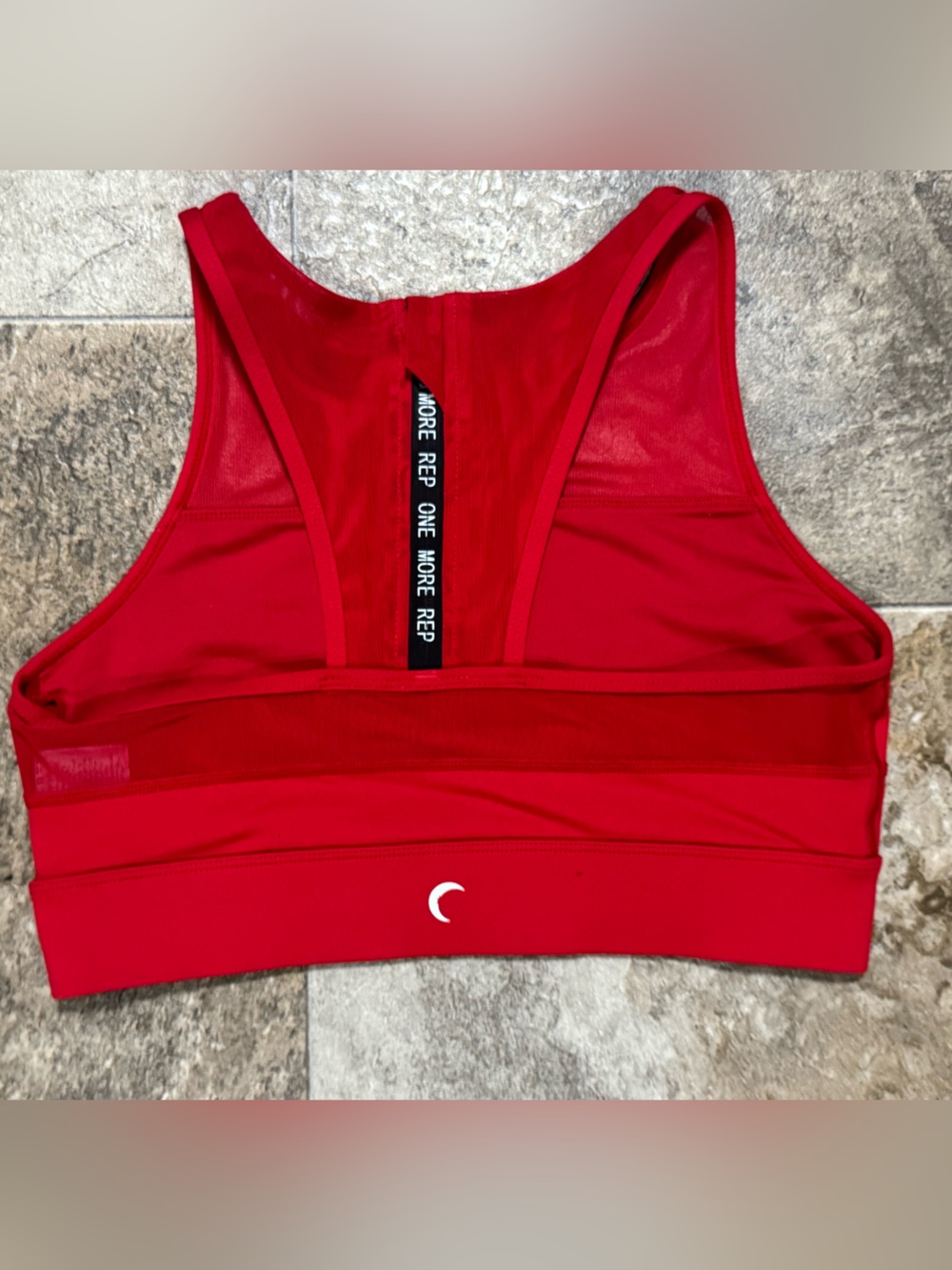 Zyia Red Mesh Racerback Sports Bra